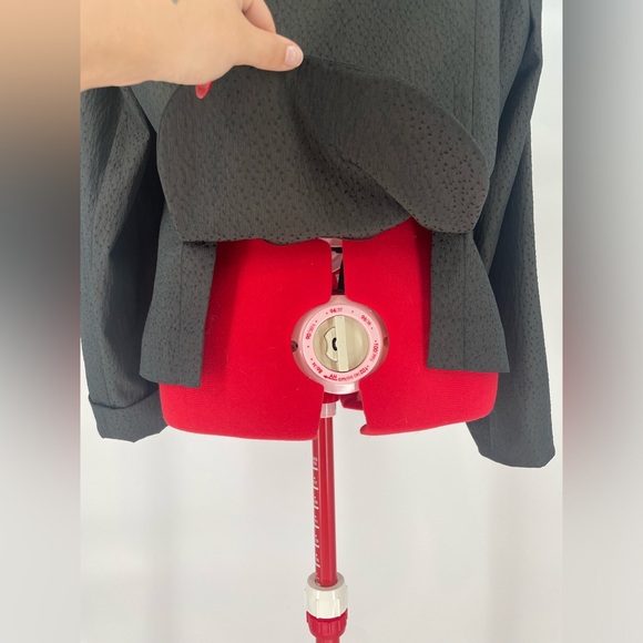 Lilith Textured Blazer / Topper Jacket With Asymmetrical Double Collar - Picture 10 of 14